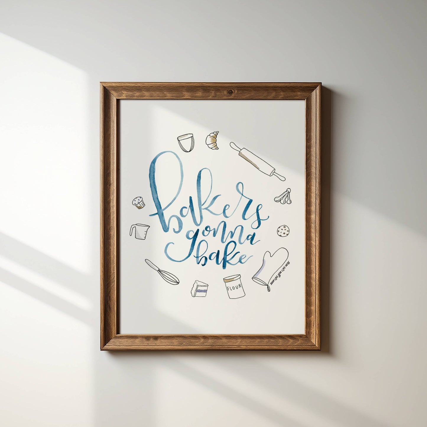 Bakers Gonna Bake, Baking Art Prints, Kitchen Gift for Baker