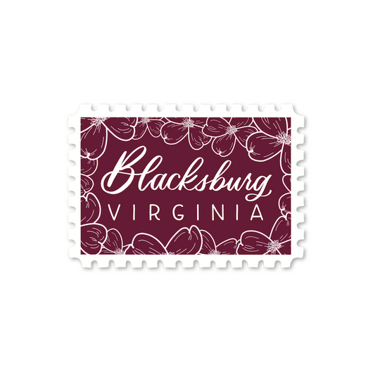 Blacksburg VA Stamp Stickers | Blacksburg Virginia Sticker
