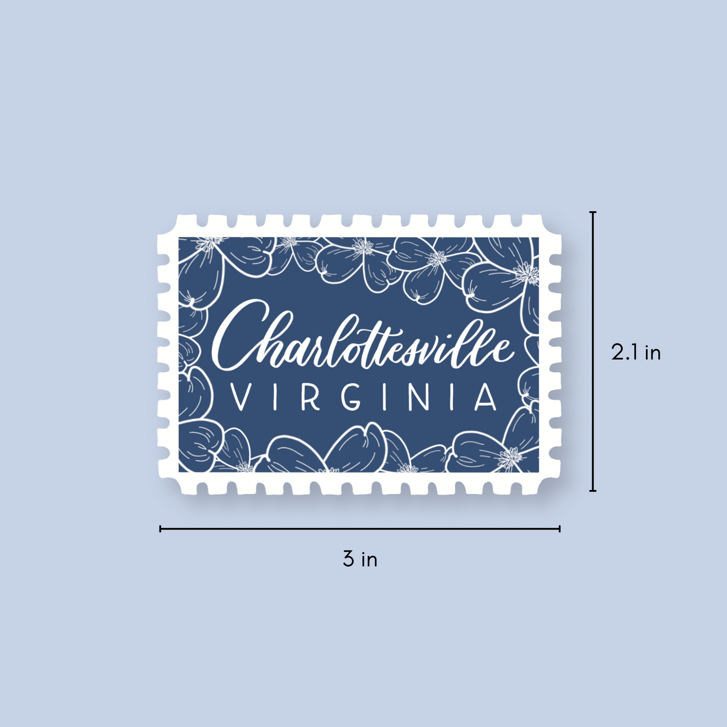 Charlottesville VA Stamp Stickers | Charlottesville Virginia
