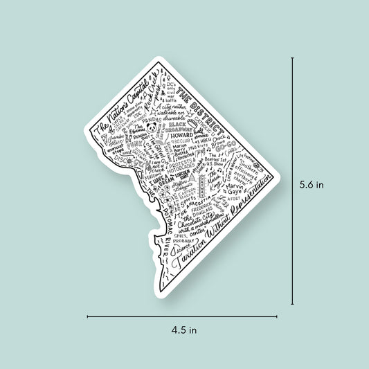 Map of DC Magnets, Washington DC History Map Magnet, DC Gift
