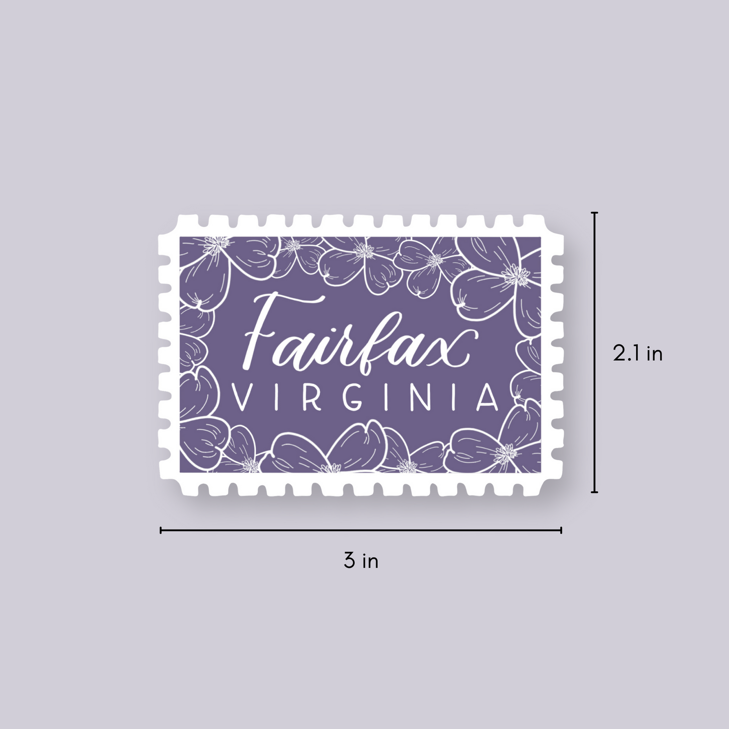 Fairfax VA Stamp Stickers | Northern Virginia Sticker