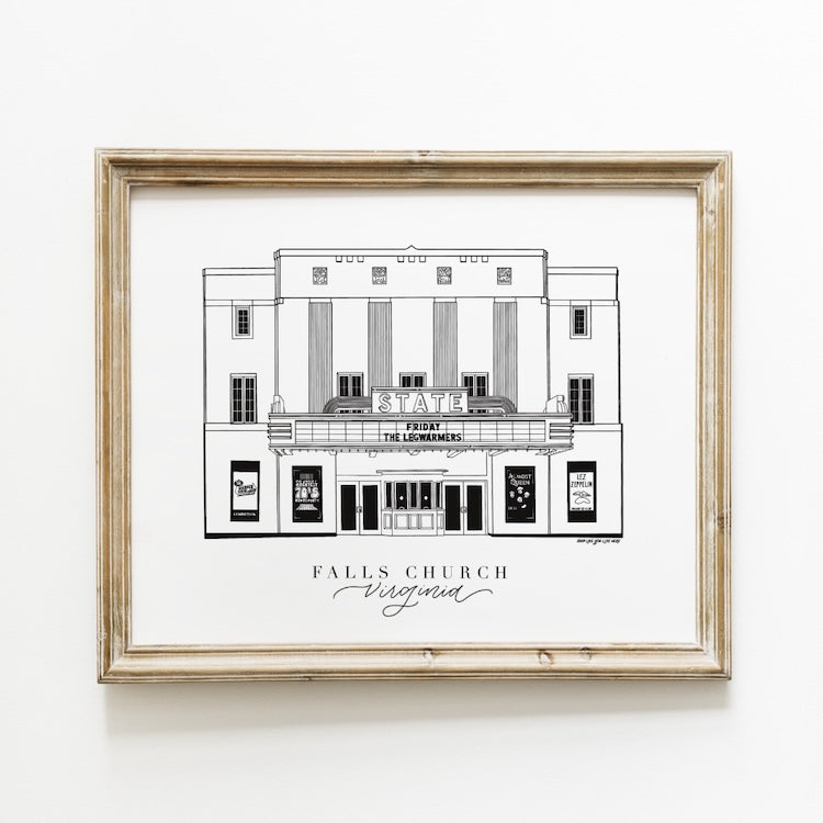 Falls Church Virginia Art Print 8x10 | Northern Virginia