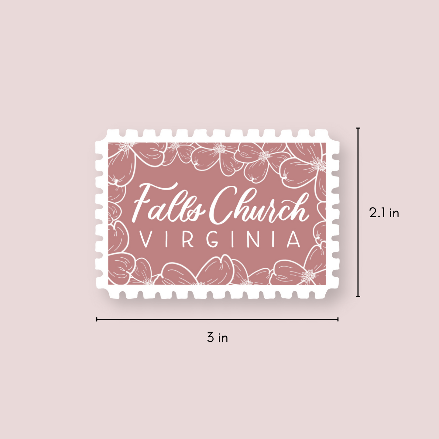 Falls Church VA Stamp Stickers | Northern Virginia Sticker