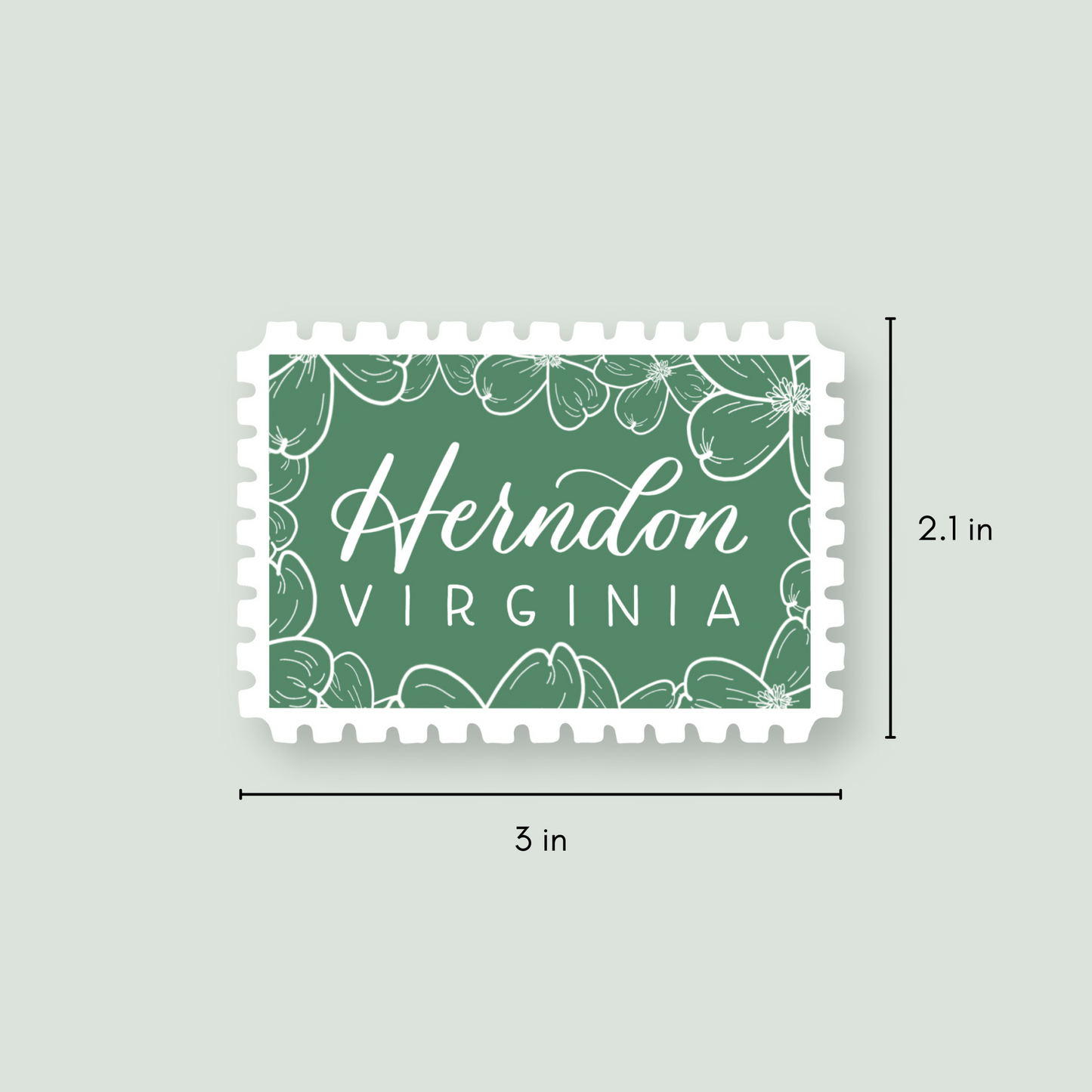 Herndon VA Stamp Stickers | Northern Virginia Sticker
