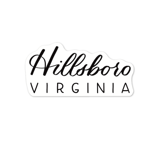 Hillsboro Virginia Town Stickers | Virginia Sticker