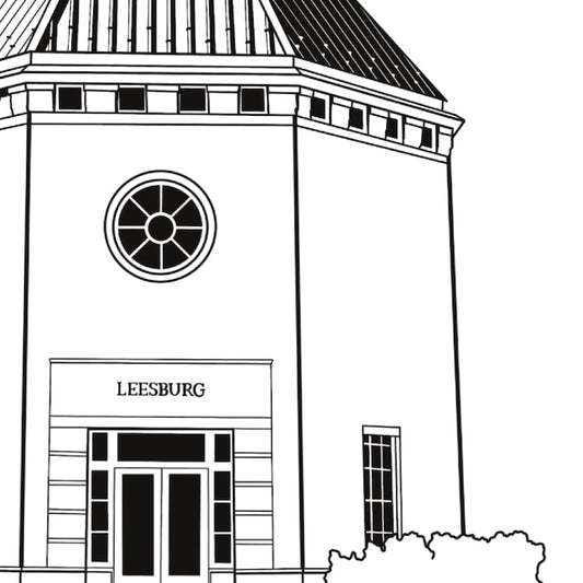 Leesburg Virginia Town Hall Art Print | Loudoun County VA