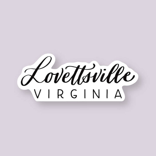 Lovettsville VA Hand Lettered Stickers | Virginia Sticker