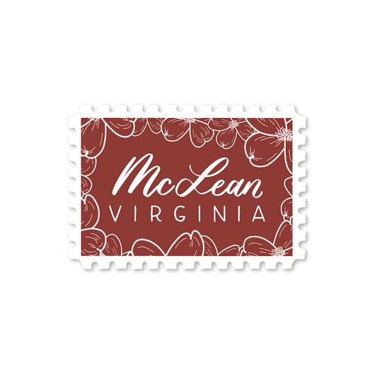 McLean VA Town Stamp Stickers | Northern Virginia Stickers