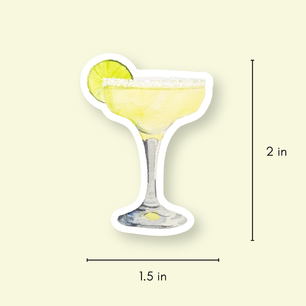 Mini Margarita Sticker, Summer Cocktail Stickers Waterproof
