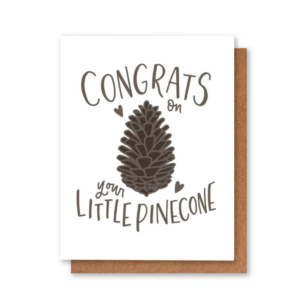 Little Pinecone New Baby Card | Winter Greeting Cards