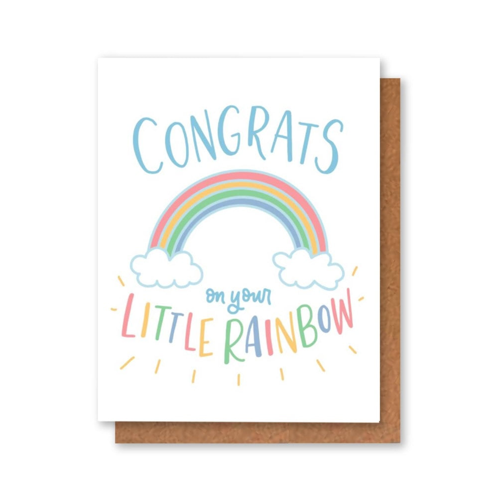 Little Rainbow New Baby Card | Rainbow Baby Card