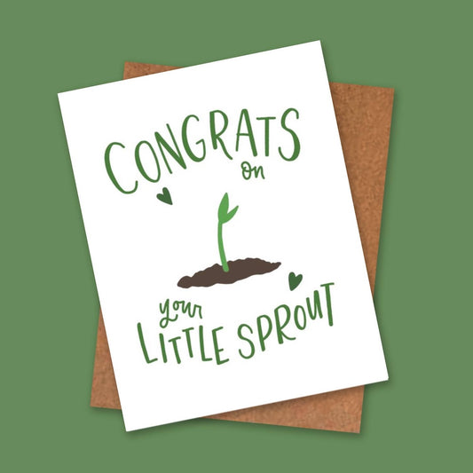 Little Sprout New Baby Card | Gardening Card