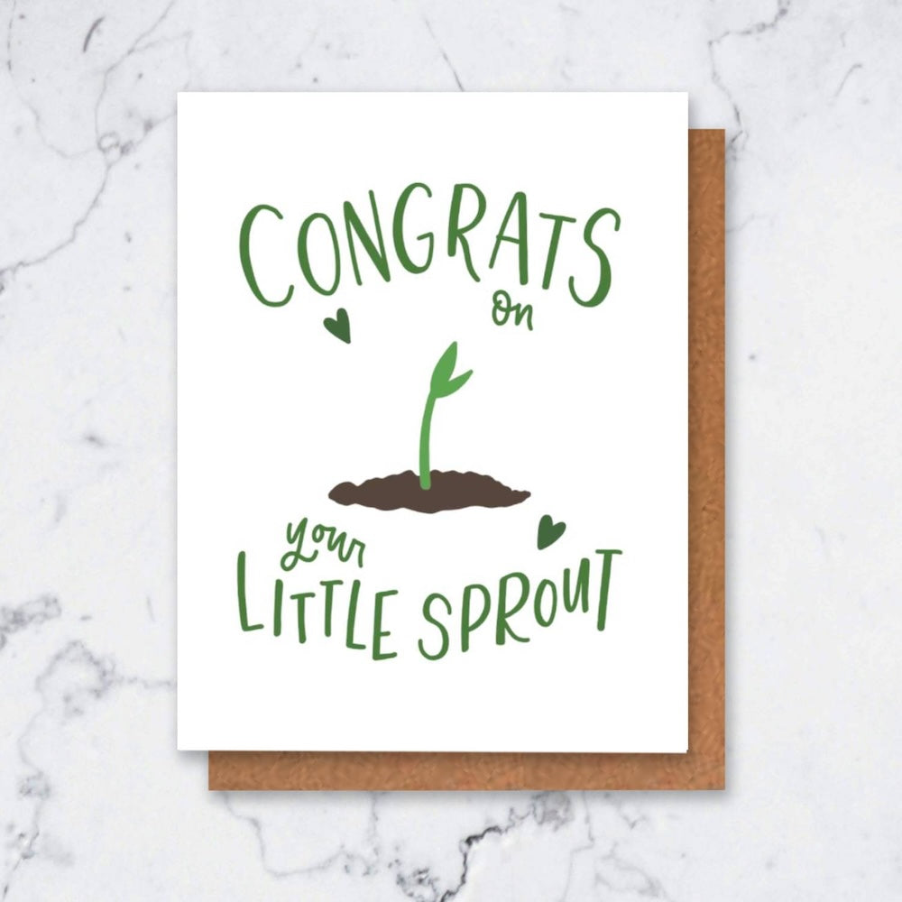 Little Sprout New Baby Card | Gardening Card
