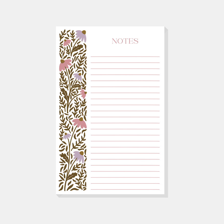 Notepad Pink Floral