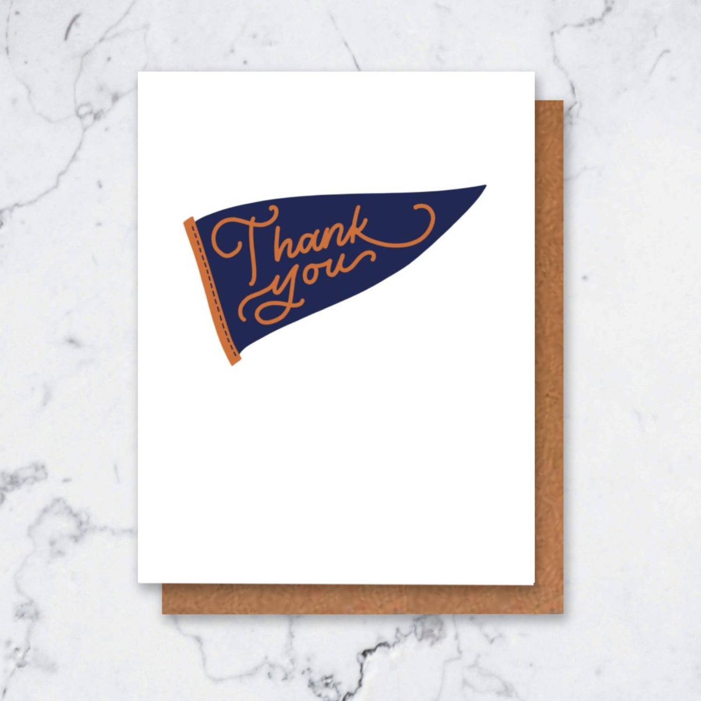 Navy and Orange Thank You Cards Graduation Box Set