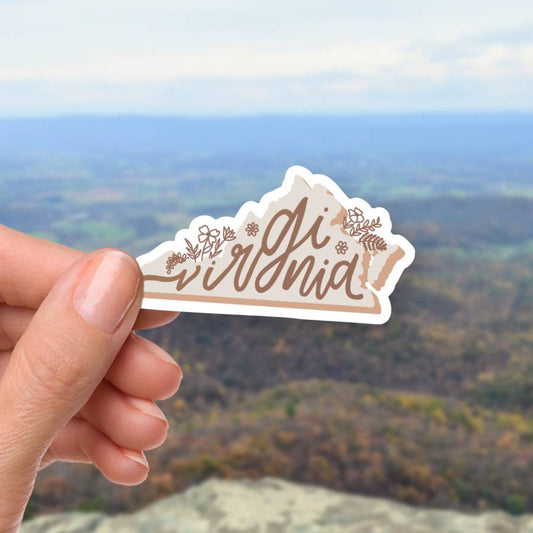 Small Virginia Sticker Boho | Virginia State Stickers