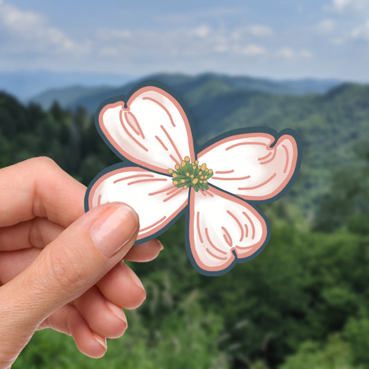 Dogwood Flower Sticker | Virginia State Flowers, NC Stickers