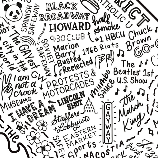 Map of Washington DC Artwork, Washington DC History (Copy)