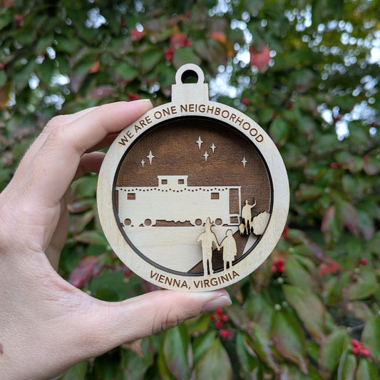 Ornament with Small Floral Arrangement