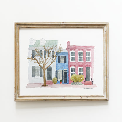 Old Town Alexandria VA Art Print 8x10 | Northern Virginia