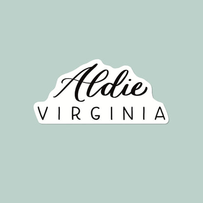 Aldie VA Hand Lettered Stickers | Virginia Sticker
