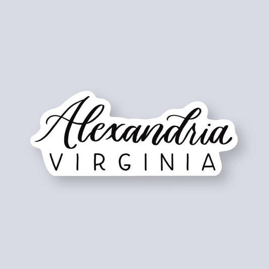 Alexandria VA Hand Lettered Stickers | Virginia Sticker