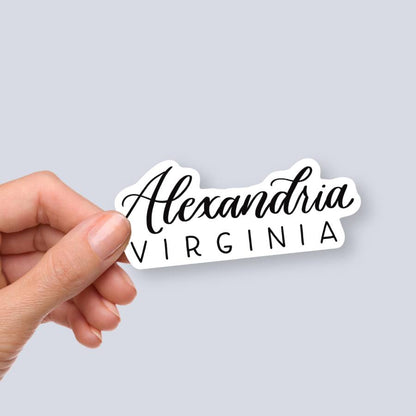 Alexandria VA Hand Lettered Stickers | Virginia Sticker