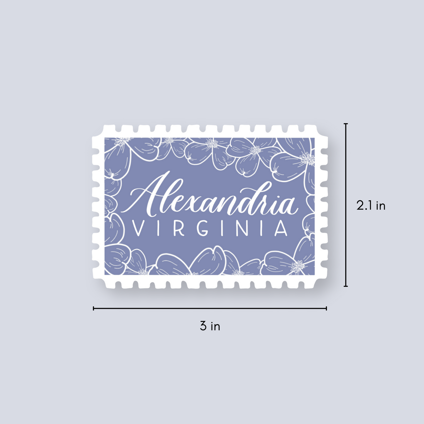 Alexandria VA Stamp Stickers | Northern Virginia Sticker