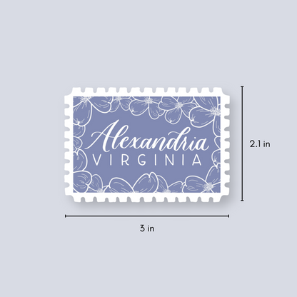 Alexandria VA Stamp Stickers | Northern Virginia Sticker