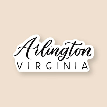 Arlington VA Hand Lettered Stickers | Virginia Sticker