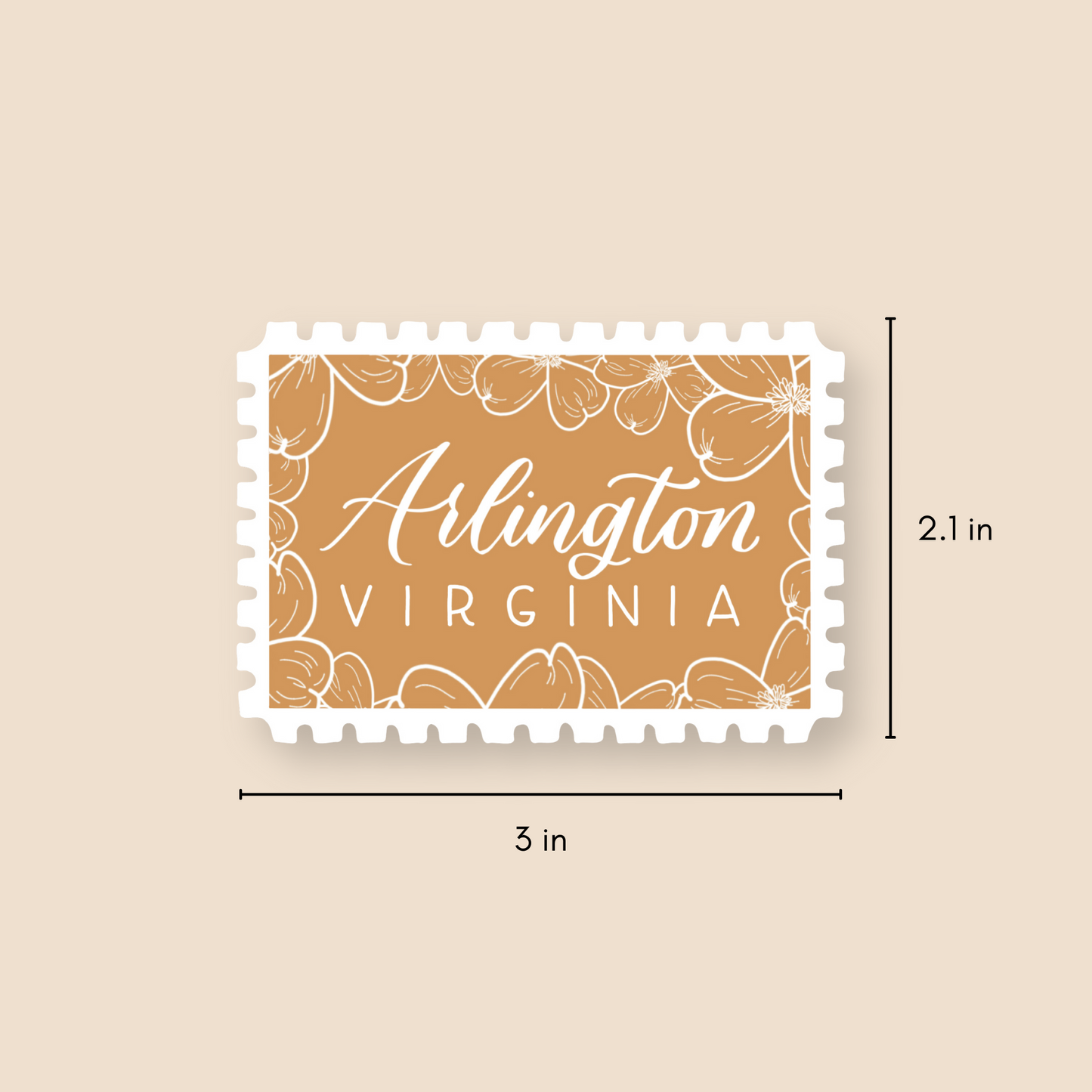 Arlington VA Stamp Stickers | Northern Virginia Sticker