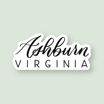 Ashburn VA Hand Lettered Stickers | Loudoun Virginia Sticker