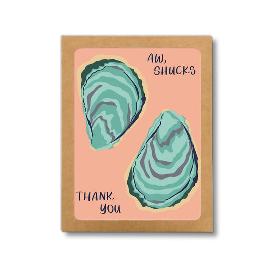 Aw Shucks Oyster Card Box, Coastal Thank You Cards Box Set