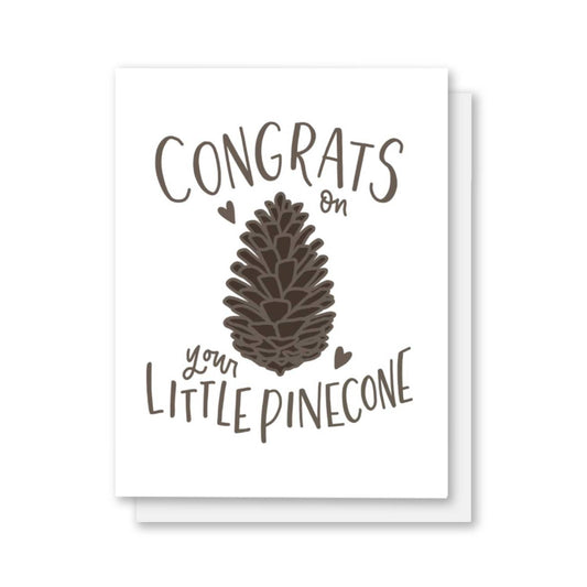 Little Pinecone New Baby Card | Winter Greeting Cards