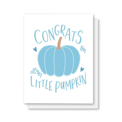 Little Pumpkin New Baby Cards for Boys | Fall Cards