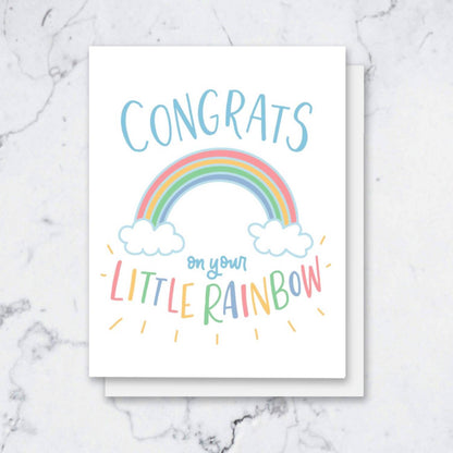 Little Rainbow New Baby Card | Rainbow Baby Card