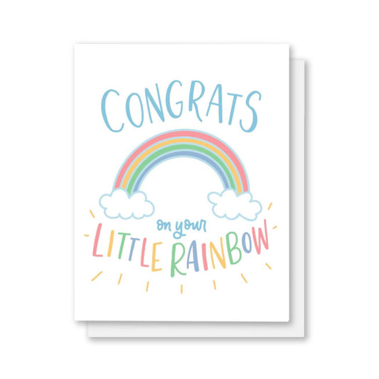 Little Rainbow New Baby Card | Rainbow Baby Card