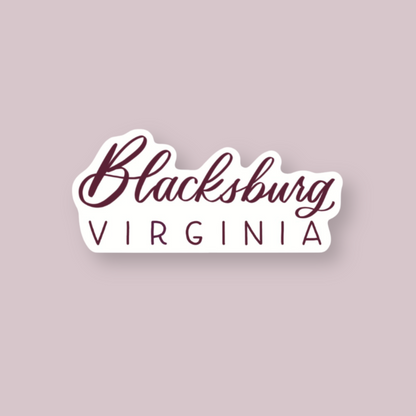 Blacksburg Virginia Town Stickers | Virginia Sticker