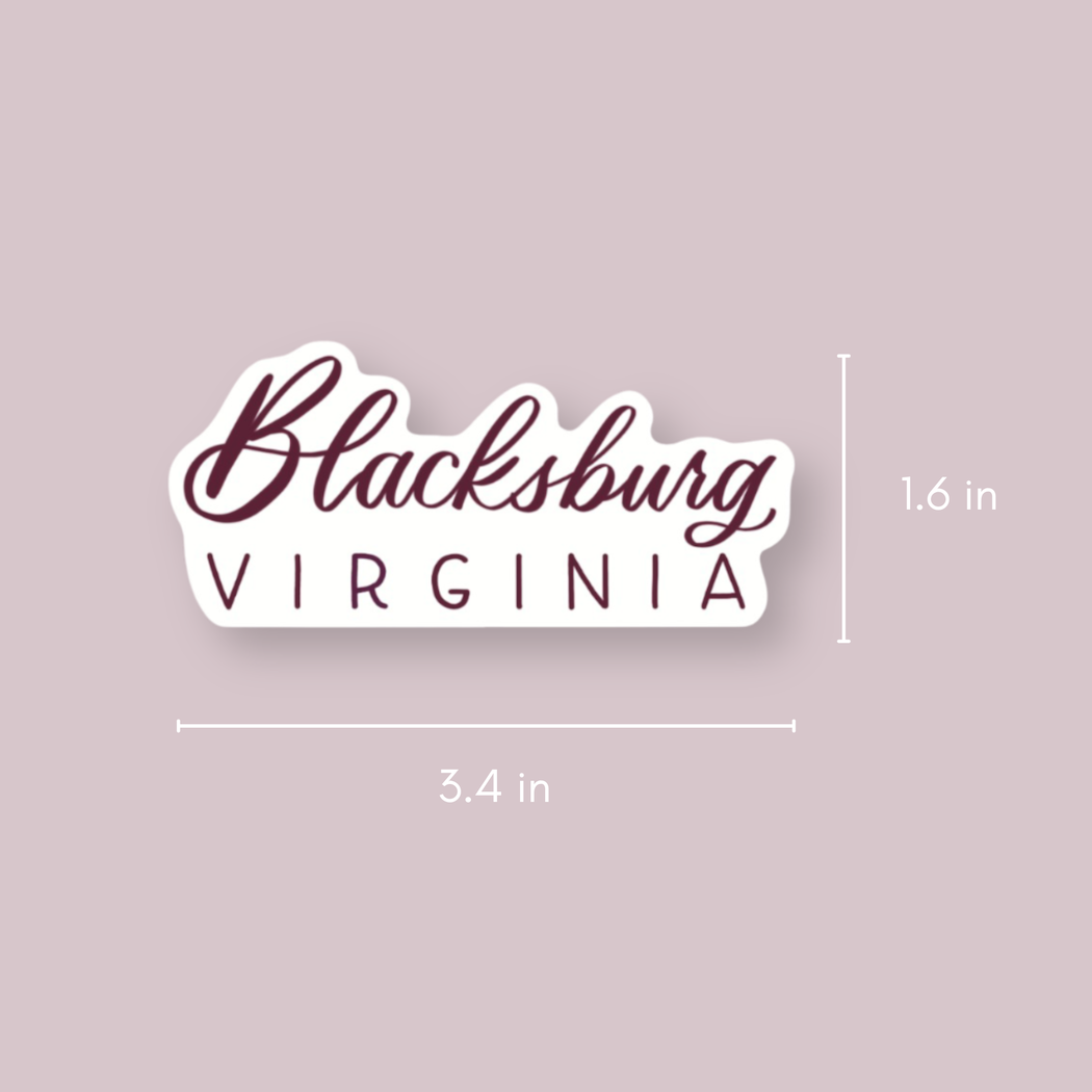 Blacksburg Virginia Town Stickers | Virginia Sticker