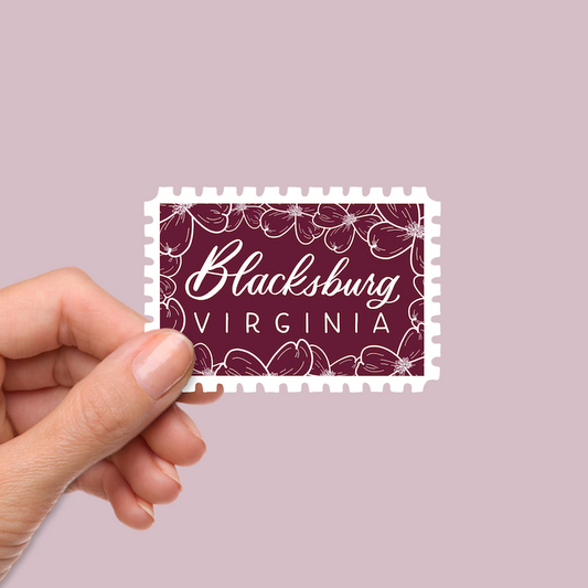 Blacksburg VA Stamp Stickers | Blacksburg Virginia Sticker