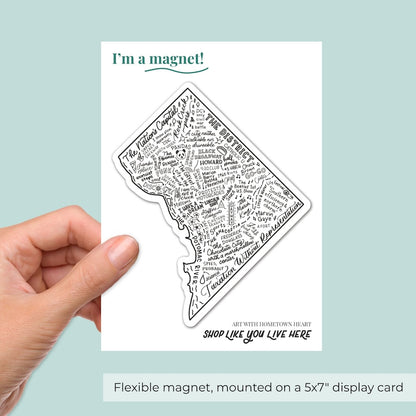 Map of DC Magnets, Washington DC History Map Magnet, DC Gift