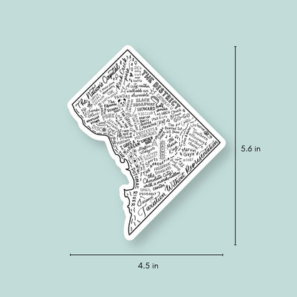 Map of DC Magnets, Washington DC History Map Magnet, DC Gift