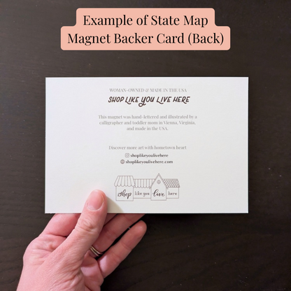Maryland Magnet with Backer Card | MD State Map Magnet
