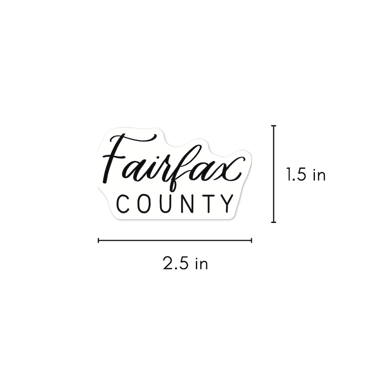 Fairfax County Virginia Town Stickers | Virginia Stickers