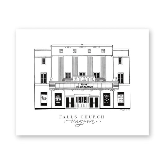 Falls Church Virginia Art Print 8x10 | Northern Virginia