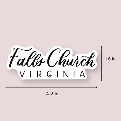 Falls Church VA Hand Lettered Stickers | Virginia Sticker