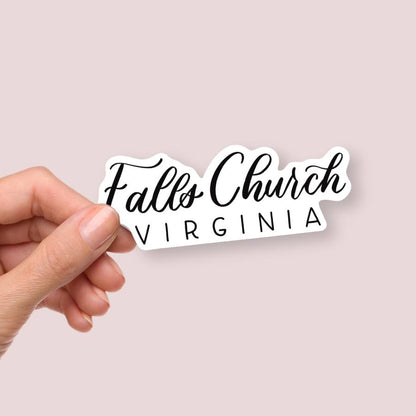 Falls Church VA Hand Lettered Stickers | Virginia Sticker