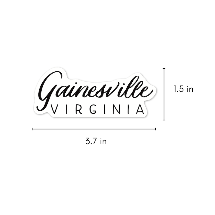 Gainesville Virginia Town Stickers | Virginia Sticker