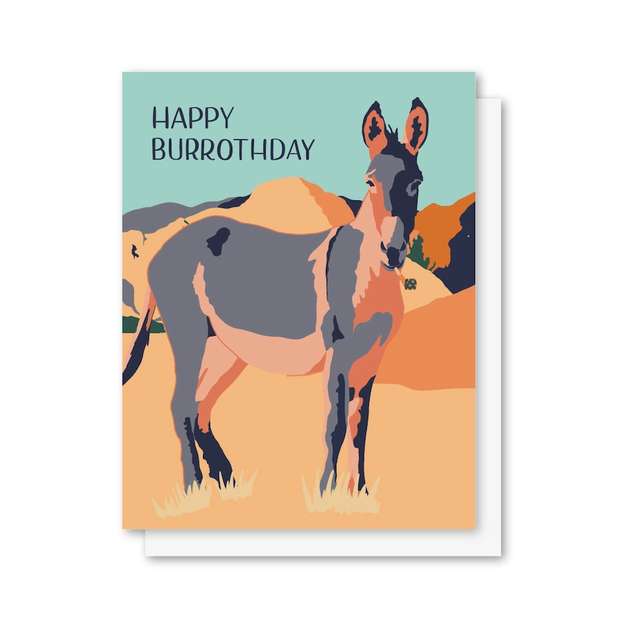 Happy Burrothday Punny Birthday Cards Unique, Donkey Cards