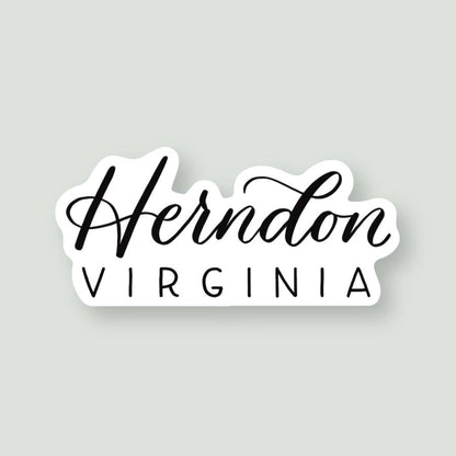 Herndon VA Hand Lettered Stickers | Virginia Sticker